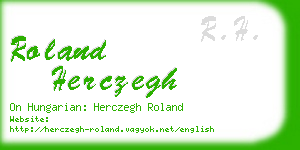 roland herczegh business card